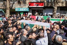 تشییع پیکر پنج شهید تجاوز آمریکایی صهیونی - همدان