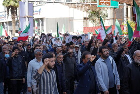 راهپیمایی مردم بوشهر در انزجار از جنایات آمریکا و رژیم صهیونیستی