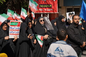 راهپیمایی مردم بوشهر در انزجار از جنایات آمریکا و رژیم صهیونیستی