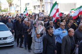راهپیمایی مردم بوشهر در انزجار از جنایات آمریکا و رژیم صهیونیستی