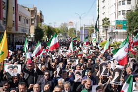 راهپیمایی مردم بوشهر در انزجار از جنایات آمریکا و رژیم صهیونیستی