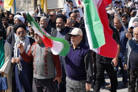 راهپیمایی مردم بوشهر در انزجار از جنایات آمریکا و رژیم صهیونیستی