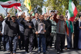 راهپیمایی مردم بوشهر در انزجار از جنایات آمریکا و رژیم صهیونیستی