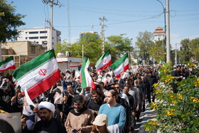 راهپیمایی مردم بوشهر در انزجار از جنایات آمریکا و رژیم صهیونیستی