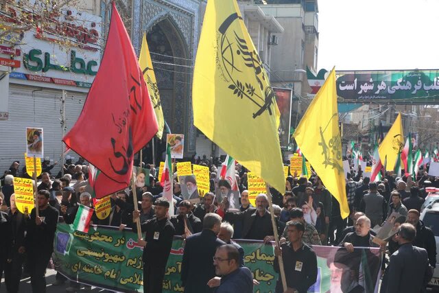 هم‌صدا با ملت؛ راهپیمایی ضدصهیونیستی مردم ورامین