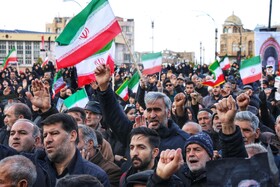 مراسم تشییع پیکر 3 شهید حملات آمریکایی صهیونیستی در همدان