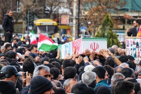 مراسم تشییع پیکر 3 شهید حملات آمریکایی صهیونیستی در همدان