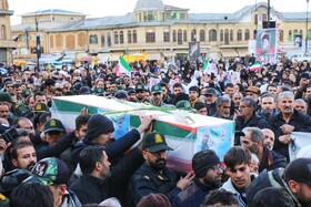 مراسم تشییع پیکر 3 شهید حملات آمریکایی صهیونیستی در همدان