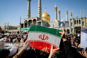 تشییع پیکر ۱۸ شهید حملات آمریکایی - صهیونی در قم