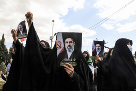 تشییع ۷ شهید تجاوز آمریکایی صهیونی و بیعت با رهبر انقلاب در کرمان