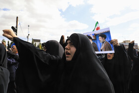 تشییع ۷ شهید تجاوز آمریکایی صهیونی و بیعت با رهبر انقلاب در کرمان