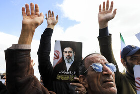 تشییع ۷ شهید تجاوز آمریکایی صهیونی و بیعت با رهبر انقلاب در کرمان