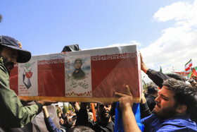 تشییع ۷ شهید تجاوز آمریکایی صهیونی و بیعت با رهبر انقلاب در کرمان