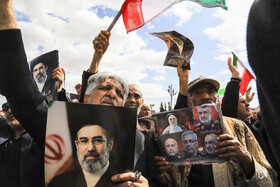 تشییع ۷ شهید تجاوز آمریکایی صهیونی و بیعت با رهبر انقلاب در کرمان