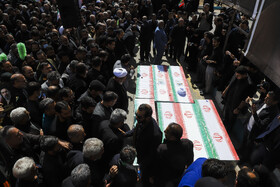 تشییع ۷ شهید تجاوز آمریکایی صهیونی و بیعت با رهبر انقلاب در کرمان