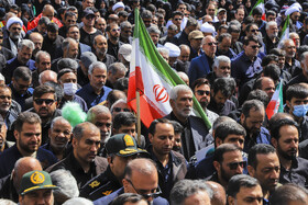 تشییع ۷ شهید تجاوز آمریکایی صهیونی و بیعت با رهبر انقلاب در کرمان
