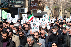 تشییع پیکر دوازده شهید تجاوز آمریکایی صهیونی - کاشان
