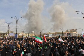 تشییع پیکر مطهر ۵ شهید جنگ رمضان - همدان