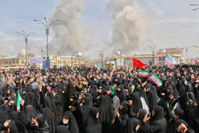 مراسم تشییع پیکر مطهر شهدای والامقام جنگ رمضان _ همدان