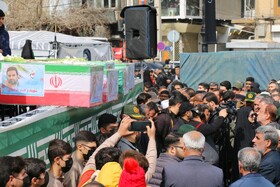 مراسم تشییع پیکر مطهر شهدای والامقام جنگ رمضان _ همدان