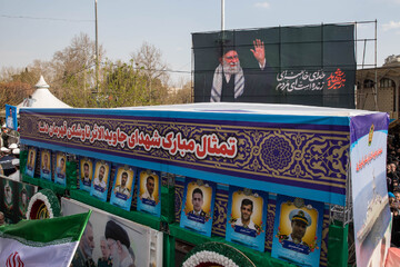 مراسم تشییع «علی لاریجانی»، «غلامرضا سلیمانی» و قهرمانان «ناو دنا»