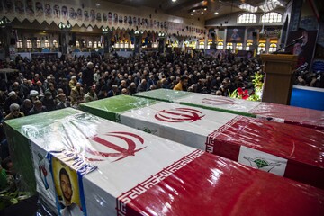 تشییع پیکر مطهر ۳ شهید «ناو دنا» - ساری