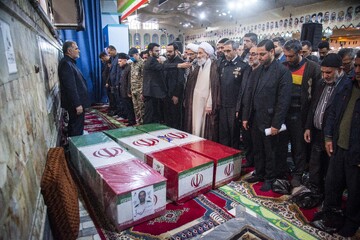 تشییع پیکر مطهر ۳ شهید «ناو دنا» - ساری
