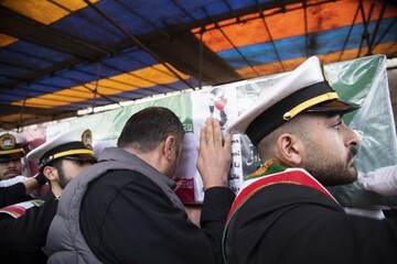 تشییع پیکر مطهر ۳ شهید «ناو دنا» - ساری