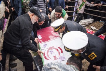 تشییع پیکر مطهر ۳ شهید «ناو دنا» - ساری