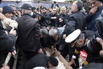 تشییع پیکر مطهر ۳ شهید «ناو دنا» - ساری