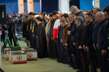 مراسم تشییع پیکر شهید حجت الاسلام سید اسماعیل خطیب