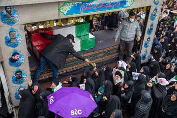 مراسم تشییع پیکر شهید حجت الاسلام سید اسماعیل خطیب