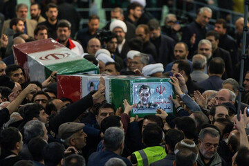پیکر سخنگوی شهید سپاه تشییع شد