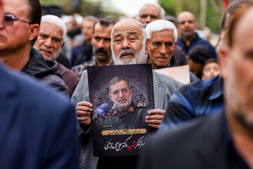 تشییع پیکر سردار شهید علی‌محمد نائینی - کاشان