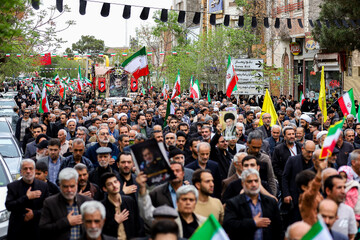 تشییع پیکر سردار شهید علی‌محمد نائینی - کاشان