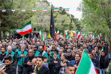 تشییع پیکر سردار شهید علی‌محمد نائینی - کاشان