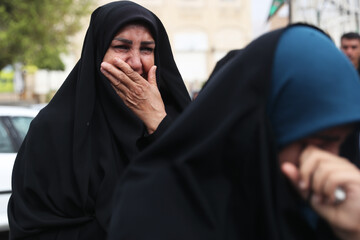 تشییع پیکر ۲ شهید تجاوز آمریکایی صهیونی - حرم مطهر حضرت سید علاءالدین حسین(ع)  شیراز