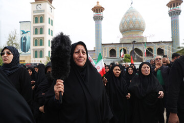 تشییع پیکر ۲ شهید تجاوز آمریکایی صهیونی - حرم مطهر حضرت سید علاءالدین حسین(ع)  شیراز