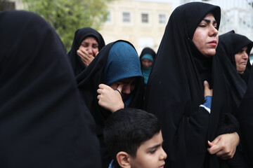تشییع پیکر ۲ شهید تجاوز آمریکایی صهیونی - حرم مطهر حضرت سید علاءالدین حسین(ع)  شیراز