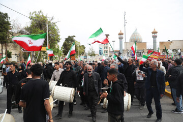تشییع پیکر ۲ شهید تجاوز آمریکایی صهیونی - حرم مطهر حضرت سید علاءالدین حسین(ع)  شیراز