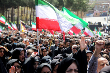 تشییع پیکر 3 شهید تجاوز آمریکایی صهیونی - بیرجند
