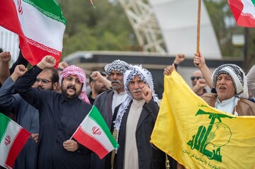 زنجیره انسانی خوزستانی‌ها دور نیروگاه رامین
