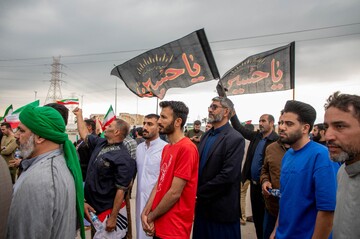 زنجیره انسانی خوزستانی‌ها دور نیروگاه رامین