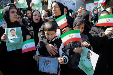 تشییع پیکر ۲۰ شهید تجاوز آمریکایی صهیونی - تبریز