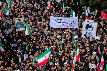 تشییع پیکر ۲۰ شهید تجاوز آمریکایی صهیونی - تبریز