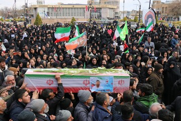 تشییع پیکر شهید حمله آمریکایی صهیونی -همدان
