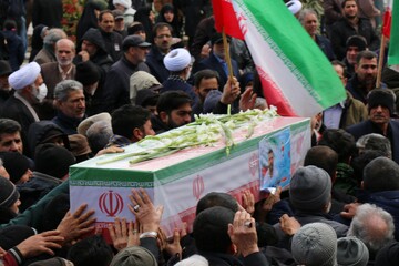 تشییع پیکر شهید حمله آمریکایی صهیونی -همدان