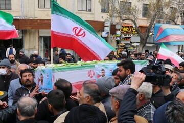 تشییع پیکر شهید حمله آمریکایی صهیونی -همدان
