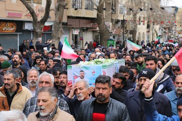 تشییع پیکر شهید حمله آمریکایی صهیونی -همدان