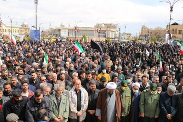 تشییع پیکر شهید حمله آمریکایی صهیونی -همدان